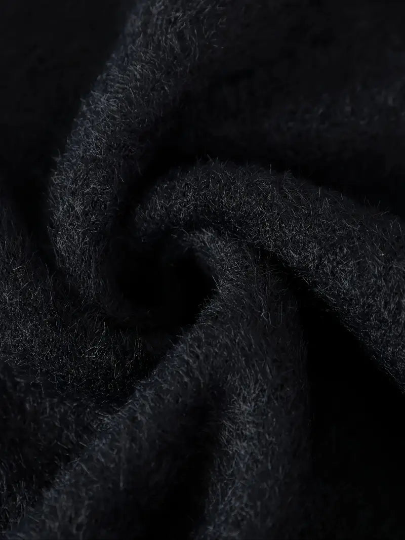 Commisely Deer Embroidered Knitted Sweater – Cream & Gray